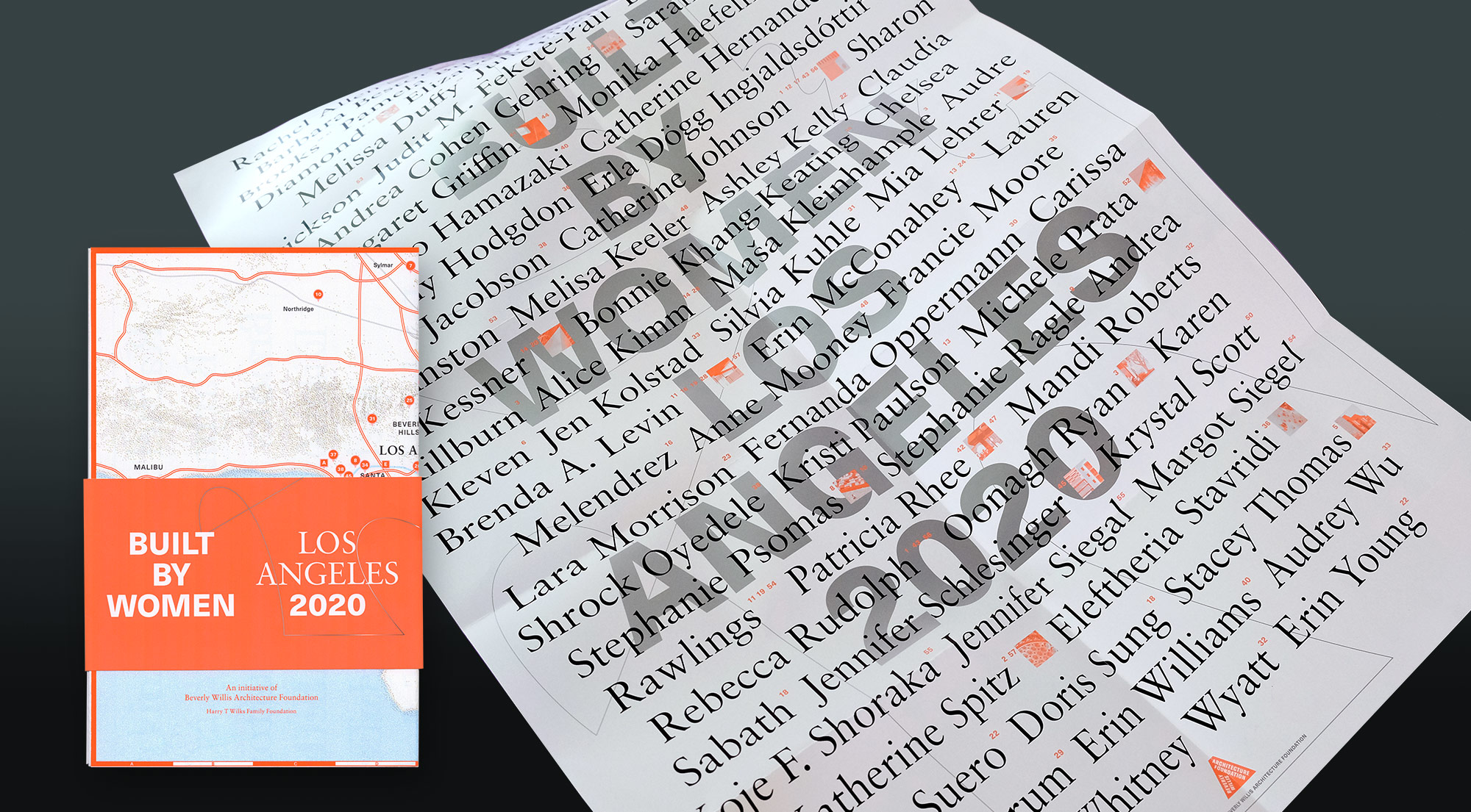 Folded map and unfolded poster