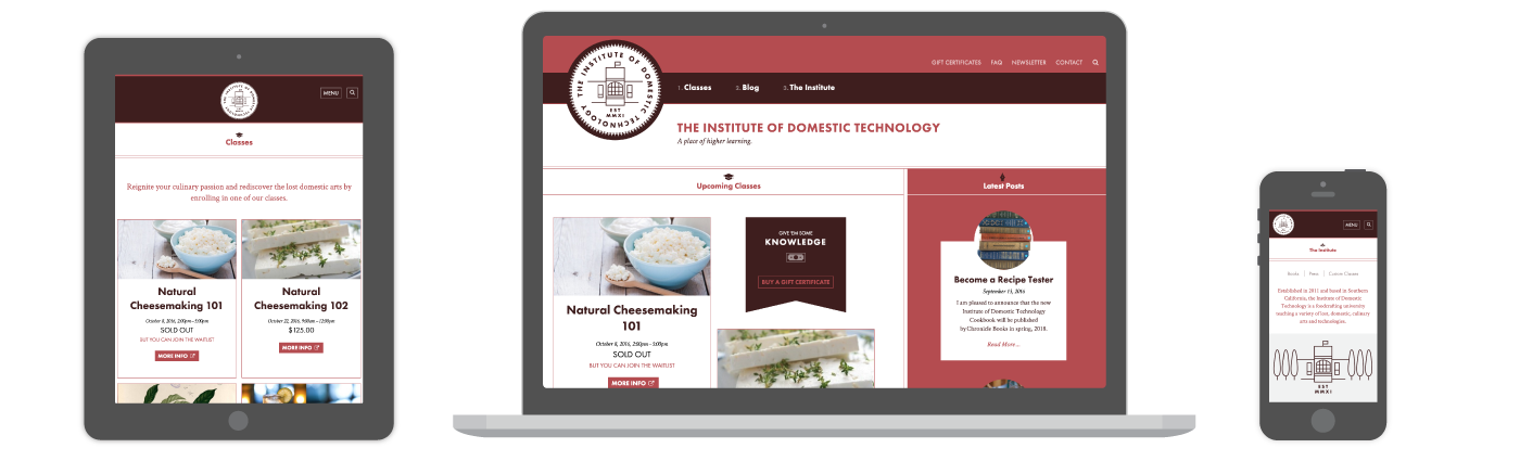 The Institute of Domestic Technology website