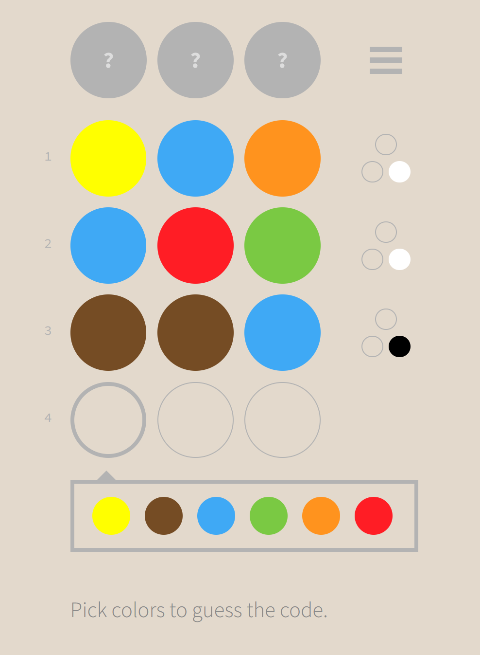 Variablo game screenshot